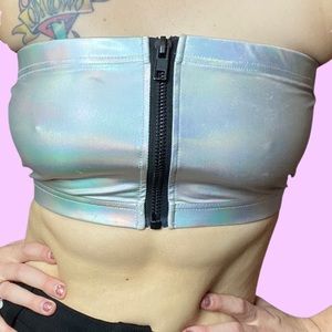 Silver tube top